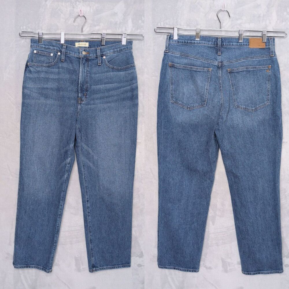 MADEWELL Mayfield Wash Perfect Vintage Straight Jean Sz 32 90s High Waist Casual